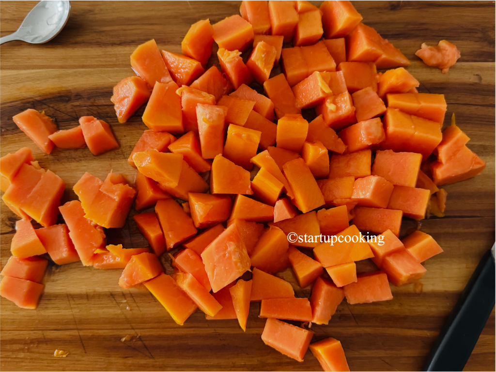 ripe papaya salad
