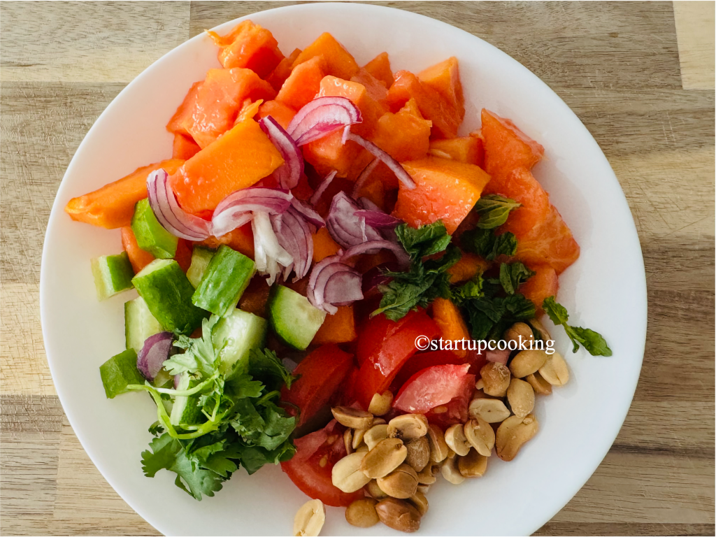 ripe papaya salad