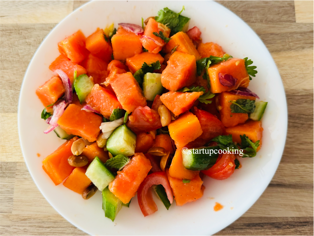 ripe papaya salad
